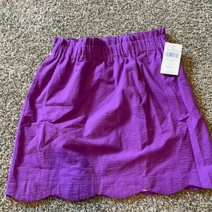 Lauren James Scalloped seersucker skirt